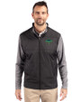 Tampa Bay Rays City Connect Cutter & Buck Stealth Hybrid Quilted Mens Full Zip Windbreaker Jacket Black Front