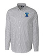 Philadelphia Phillies City Connect Cutter & Buck Stretch Oxford Stripe Mens Big and Tall Long Sleeve Dress Shirt Charcoal Mannequin
