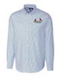 St. Louis Cardinals City Connect Cutter & Buck Stretch Oxford Stripe Mens Long Sleeve Dress Shirt Light Blue Mannequin