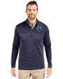 Philadelphia Phillies City Connect Cutter & Buck Traverse Stretch Eco Stripe Quarter Zip Mens Pullover Liberty Navy Front