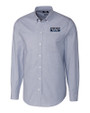 Detroit Tigers City Connect Cutter & Buck Stretch Oxford Mens Big and Tall Long Sleeve Dress Shirt Light Blue Mannequin