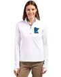 Minnesota Twins City Connect Cutter & Buck Traverse Stretch Eco Quarter Zip Womens Pullover White Front