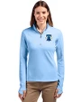 Philadelphia Phillies City Connect Cutter & Buck Traverse Stretch Eco Quarter Zip Womens Pullover Atlas Light Blue Front