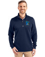 Minnesota Twins City Connect Cutter & Buck Traverse Stretch Eco Quarter Zip Mens Pullover Liberty Navy Front