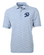Los Angeles Dodgers City Connect- Cutter & Buck Virtue Eco Pique Botanical Print Recycled Mens Polo NVBU_MANN_HG 1