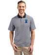 Philadelphia Phillies City Connect Cutter & Buck Virtue Eco Pique Micro Stripe Recycled Mens Polo Navy Blue/White Front