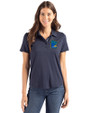 Minnesota Twins City Connect Cutter & Buck Coastline Recycled Double Peached Womens Polo Navy Blue Front