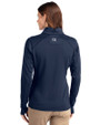 San Diego FC Cutter & Buck Traverse Stretch Eco Quarter Zip Womens Pullover Liberty Navy Back