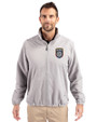 San Diego FC Cutter & Buck Charter Eco Knit Recycled Big & Tall Full-Zip Jacket Polished Medium Gray Front