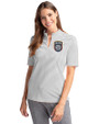 San Diego FC Cutter & Buck Virtue Eco Pique Stripe Recycled Womens Top Polished Medium Gray Front