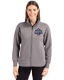 UConn Huskies 2025 NCAA Women's Basketball National Champions Cutter & Buck Roam Epic Versatility Full Zip Recycled Womens Jacket Elemental Grey Front