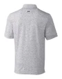 GA Tech Yellow Jackets College Vault Cutter & Buck Advantage Tri-Blend Space Dye Mens Polo Elemental Grey Mannequin Back
