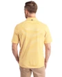 GA Tech Yellow Jackets College Vault Cutter & Buck Virtue Eco Pique Stripe Recycled Mens Polo College Gold Back