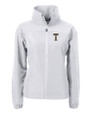 GA Tech Yellow Jackets College Vault Cutter & Buck Charter Eco Recycled Womens Full-Zip Jacket Polished Medium Gray Mannequin
