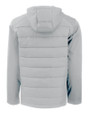 GA Tech Yellow Jackets College Vault Cutter & Buck Evoke Hybrid Softshell Recycled Full Zip Mens Hooded Jacket CONCRETE Mannequin Back