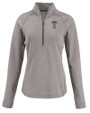 GA Tech Yellow Jackets College Vault Cutter & Buck Peshastin Fleece Recycled Womens Half Zip Pullover Elemental Grey Heather Mannequin