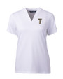 GA Tech Yellow Jackets College Vault Cutter & Buck Forge Eco Heathered Stretch Womens Blade Top White Mannequin
