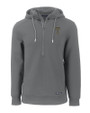 GA Tech Yellow Jackets College Vault Cutter & Buck Roam Epic Versatility Half Zip Recycled Mens Hooded Pullover Elemental Grey Mannequin