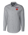 Toronto Blue Jays City Connect Cutter & Buck Stretch Oxford Mens Long Sleeve Dress Shirt Charcoal Mannequin