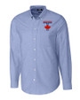 Toronto Blue Jays City Connect Cutter & Buck Stretch Oxford Mens Long Sleeve Dress Shirt French Blue Mannequin