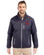 Toronto Blue Jays City Connect Cutter & Buck Rainier PrimaLoft® Mens Eco Insulated Full Zip Puffer Jacket Dark Navy/Silver Front
