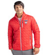 Toronto Blue Jays City Connect Cutter & Buck Rainier PrimaLoft® Mens Eco Insulated Full Zip Puffer Jacket Red Front