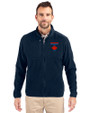 Toronto Blue Jays City Connect Cutter & Buck Cascade Eco Sherpa Mens Big & Tall Fleece Jacket Navy Blue Front