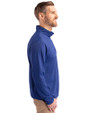 Toronto Blue Jays City Connect Cutter & Buck Virtue Eco Pique Recycled Quarter Zip Mens Big & Tall Pullover Tour Blue Side