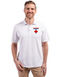 Toronto Blue Jays City Connect Cutter & Buck Virtue Eco Pique Tile Print Recycled Mens Big & Tall Polo White Front