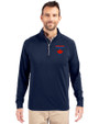 Toronto Blue Jays City Connect Cutter & Buck Adapt Eco Knit Stretch Recycled Mens Quarter Zip Pullover Navy Blue Front