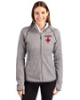 Toronto Blue Jays City Connect Cutter & Buck Mainsail Full Zip Hooded Womens Jacket Polished Heather Front