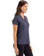 Toronto Blue Jays City Connect Cutter & Buck Forge Eco Heathered Stretch Womens Blade Top Dark Navy Blue Heather Side