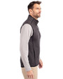 Toronto Blue Jays City Connect Cutter & Buck Mainsail Sweater-Knit Mens Full Zip Vest Charcoal Heather Side