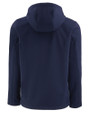 Clique Tempo Recycled Stretch Softshell Mens Hooded Jacket Dark Navy/Pure Slate Mannequin Back