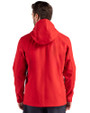Clique Tempo Recycled Stretch Softshell Mens Hooded Jacket Red/Black Back