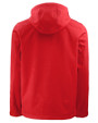 Clique Tempo Recycled Stretch Softshell Mens Hooded Jacket Red/Black Mannequin Back