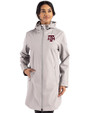 Texas A&M Aggies Cutter & Buck Camano Everyday Stretch Recycled Womens Water Resistant Jacket Polished Medium Gray Front