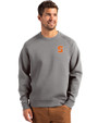 Syracuse Orange Cutter & Buck Roam Epic Versatility Recycled Crew Neck Mens Pullover Elemental Grey Front