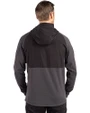 Georgia Bulldogs Cutter & Buck Peshastin Fleece Recycled Mens Hybrid Jacket Black Heather Back