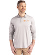 Tennessee Volunteers Alumni Cutter & Buck Coastline Recycled Double Peached Mens Long Sleeve Polo CONCRETE Front
