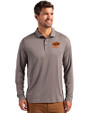Oklahoma State Cowboys Alumni Cutter & Buck Coastline Epic Comfort Recycled Mens Long Sleeve Polo Elemental Grey Front