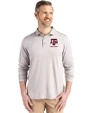 Texas A&M Aggies Alumni Cutter & Buck Coastline Epic Comfort Recycled Mens Long Sleeve Polo CONCRETE Front