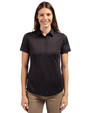 Patriotic Mono Cutter & Buck Prospect Recycled Featherlight Stretch Womens Polo Black Mannequin