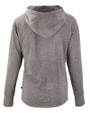 Nebraska Cornhuskers Alumni Cutter & Buck Adapt Knit Recycled Womens Heathered Hooded Pullover Black Heather Mannequin Back