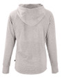Kansas Jayhawks Alumni Cutter & Buck Adapt Knit Recycled Womens Heathered Hooded Pullover Polished Heather Mannequin Back
