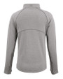 Nebraska Cornhuskers Alumni Cutter & Buck Peshastin Fleece Recycled Womens Full Zip Jacket Elemental Grey Heather Mannequin Back