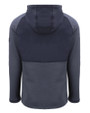 Georgia Tech Yellow Jackets Alumni Cutter & Buck Peshastin Fleece Recycled Mens Hybrid Jacket Navy Blue Heather Mannequin Back