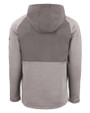 Kansas Jayhawks Alumni Cutter & Buck Peshastin Fleece Recycled Mens Hybrid Jacket Elemental Grey Heather Mannequin Back