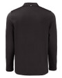 Kansas Jayhawks Alumni Cutter & Buck Coastline Epic Comfort Recycled Mens Long Sleeve Polo Black Mannequin Back