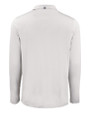 Kansas Jayhawks Alumni Cutter & Buck Coastline Epic Comfort Recycled Mens Long Sleeve Polo CONCRETE Mannequin Back